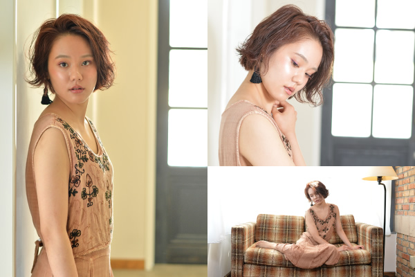 pinkベージュ × ショートbob PHOTO pinkベージュ × ショートbob PHOTO
